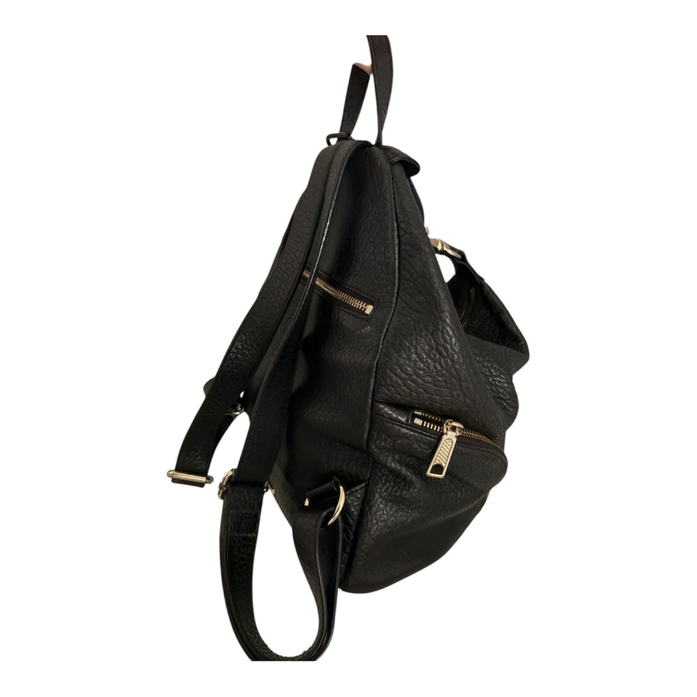 REBECCA MINKOFF Julian Gold Hardware Backpack Black Pebbled - Picture 5 of 6